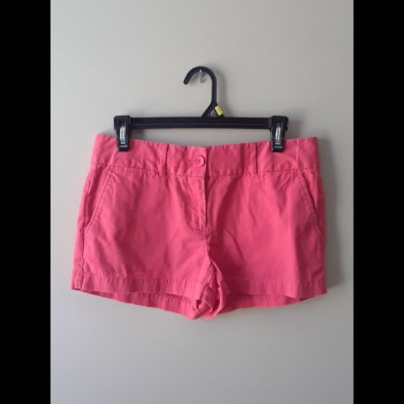 Loft Coral Pink Orange Chino Shorts Size 2 - Picture 1 of 3